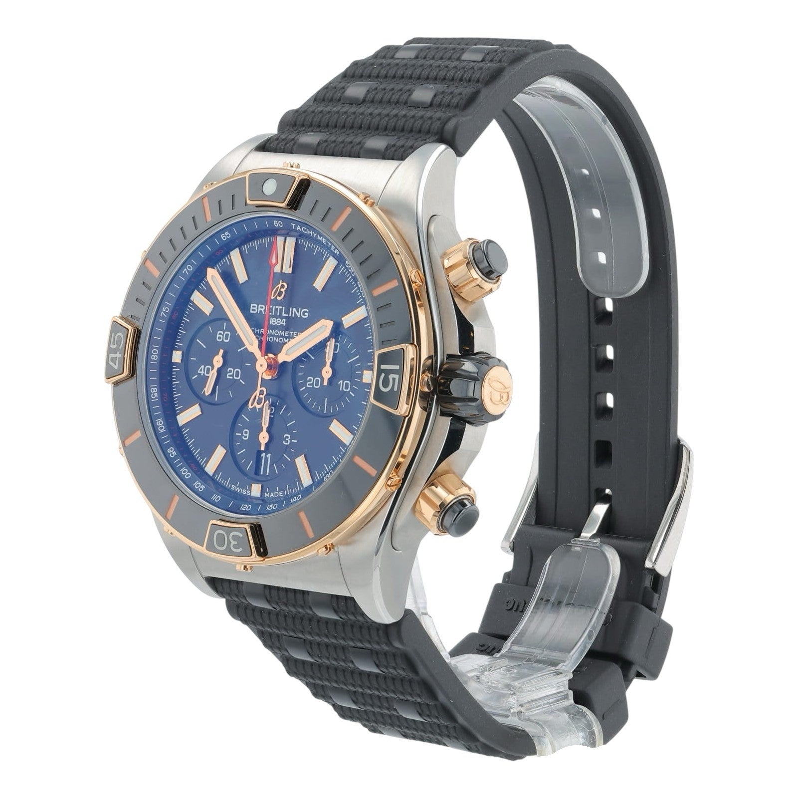 Breitling Chronomat Gold & Steel Black Dial 44mm Automatic Men’s Watch UB0136