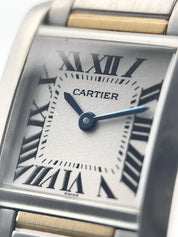 Cartier Tank Francaise 18K Yellow Gold Steel Quartz Ladies Watch W51007Q4