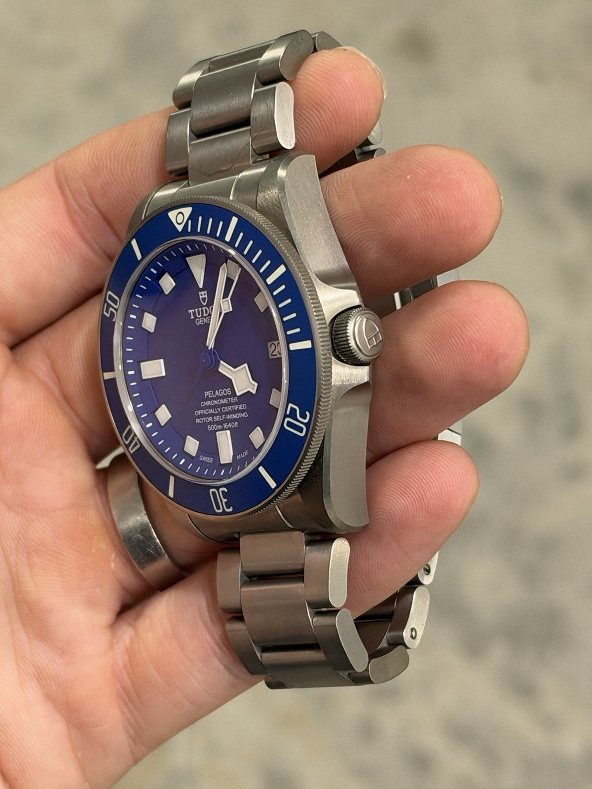 Tudor Pelagos Date Blue Dial Titanium Automatic Mens Watch 25600TB - Watch Only