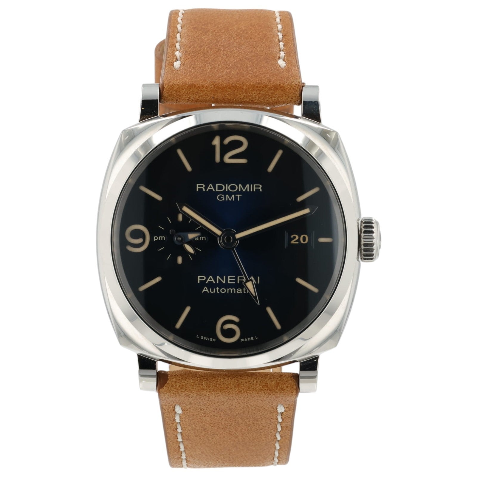 Panerai Radiomir GMT Blue Dial Stainless Steel 45mm Automatic Mens PAM00945