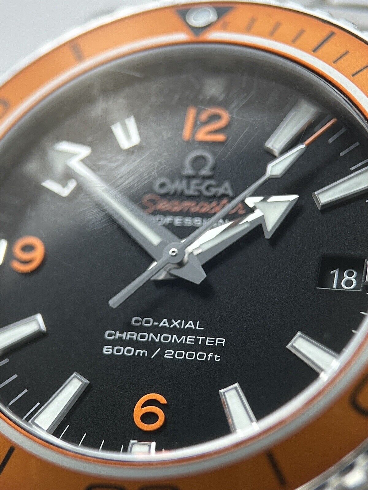 Omega Seamaster Planet Ocean Orange Bezel Watch 232.30.42.21.01.002 w/ Box & Pap