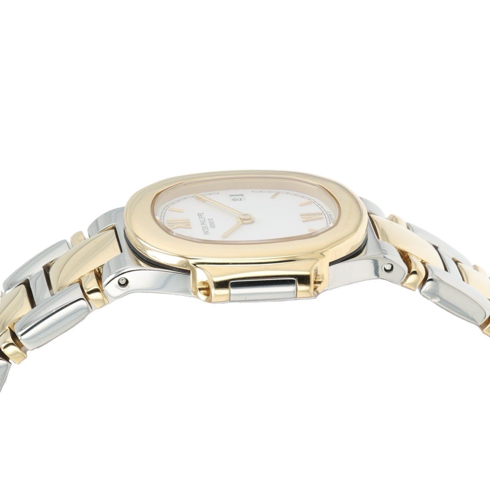Patek Philippe Nautilus White Dial 18k Yellow Gold & Steel 27mm Quartz 4700-61