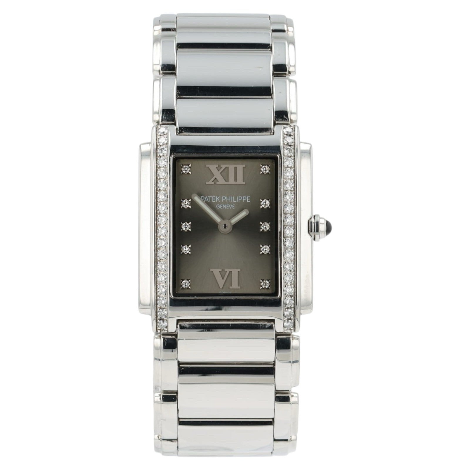 Patek Philippe Twenty Gray Dial Stainless Steel 25mm Quartz Women's Watch 4910