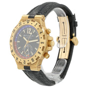 Bvlgari Diagono Scuba Black Dial 18k Yellow Gold 40mm Automatic Men’s GMT 40 G