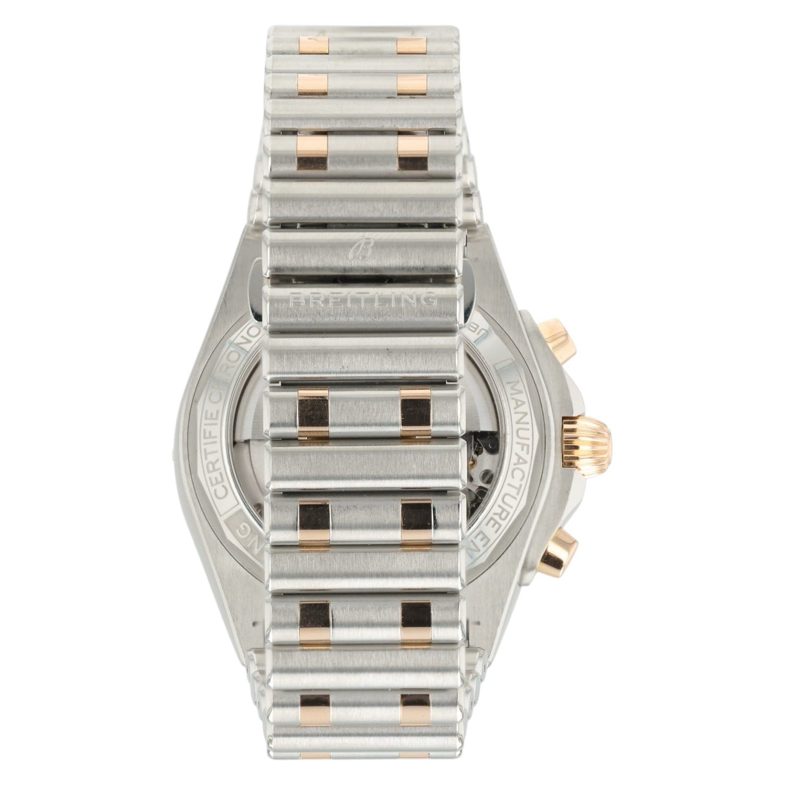 Breitling Chronomat Gray Dial 18k Rose Gold & Steel 42mm Automatic Men’s UB0134