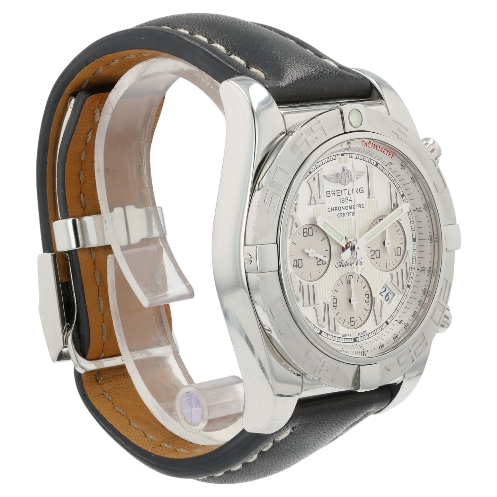 Breitling Chronomat Silver Dial Stainless Steel 44mm Automatic Mens Watch AB0110