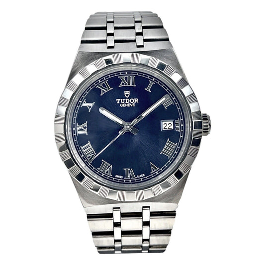 TUDOR Royal Blue Men's Watch - M28500 Automatic Stainless Steel Watch  B&P
