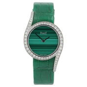 Piaget Limelight 18k White Gold Malachite Green 32mm Ladies Watch G0A43160
