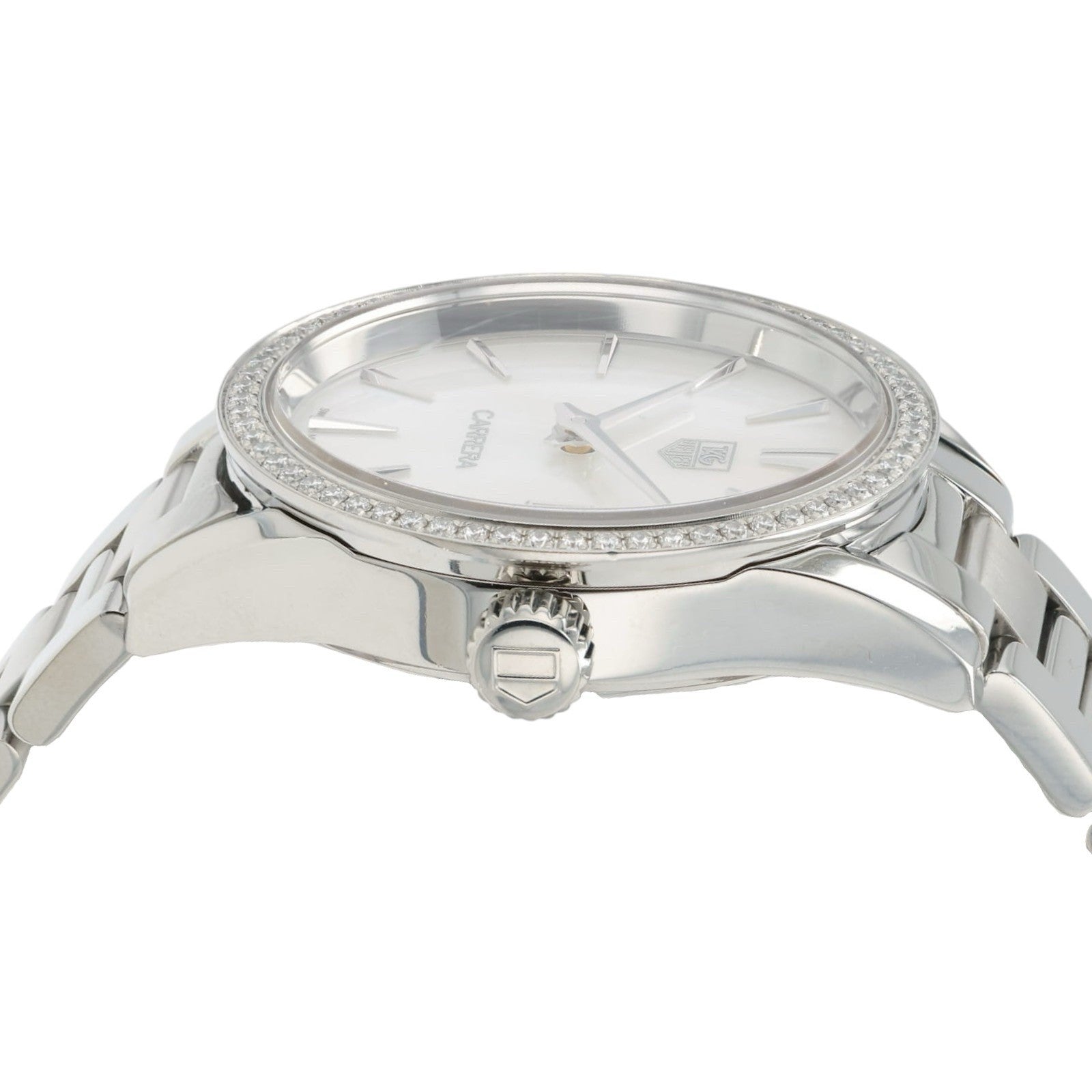 Tag Heuer Carrera Mother Of Pearl Dial Stainless Steel 32mm Quartz Watch WAR1315