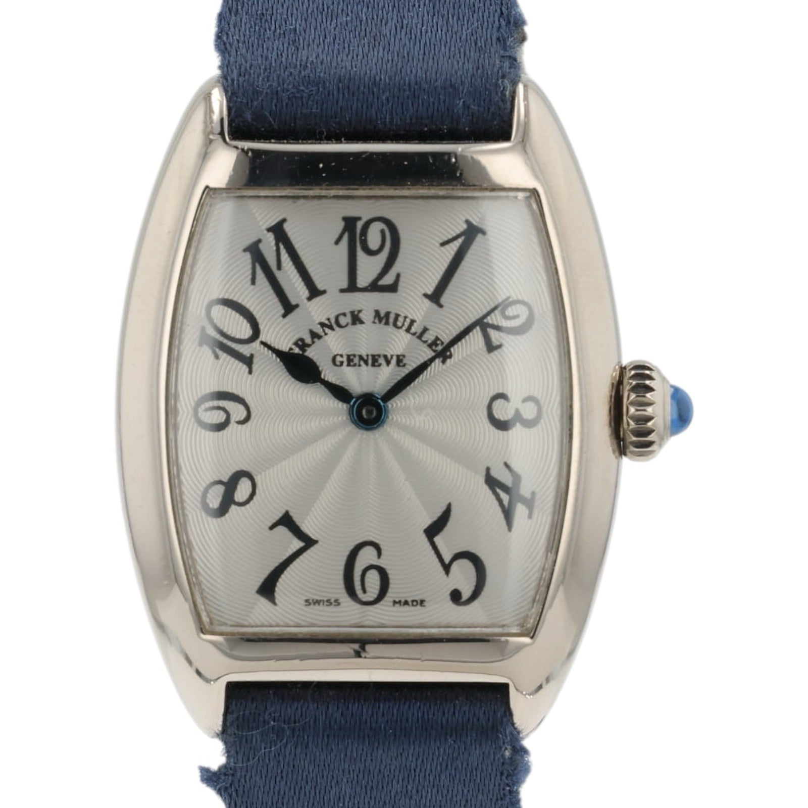 Franck Muller Cintre Curvex Silver Dial 18k White Gold 25mm Quartz Watch 2250QZ