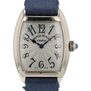 Franck Muller Cintre Curvex Silver Dial 18k White Gold 25mm Quartz Watch 2250QZ