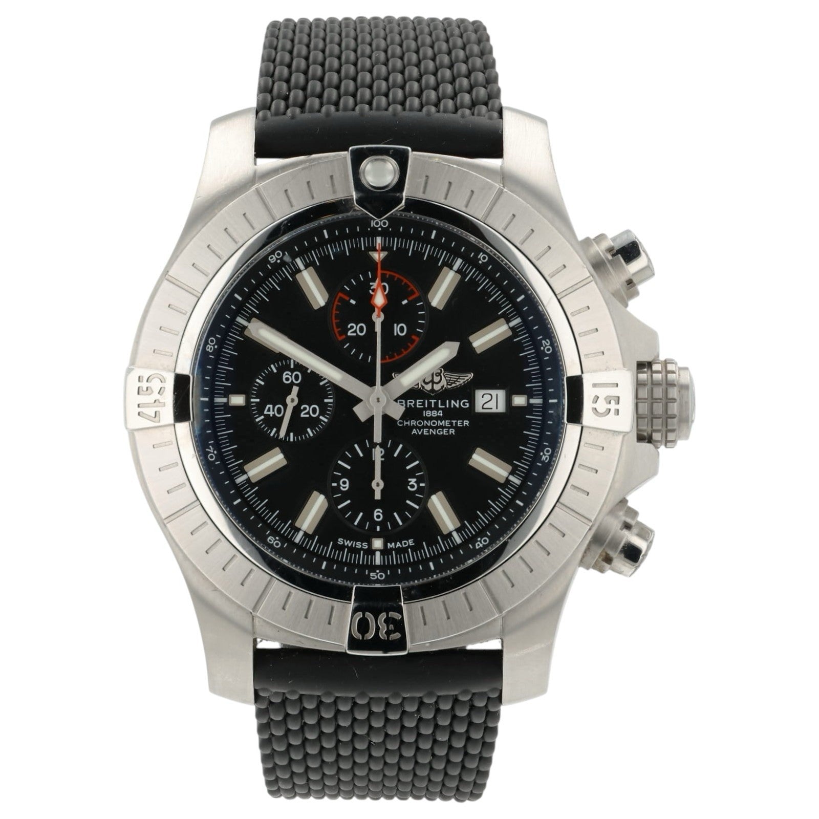 Breitling Avenger Stainless Steel Black Dial 48mm Automatic Men’s Watch A13375