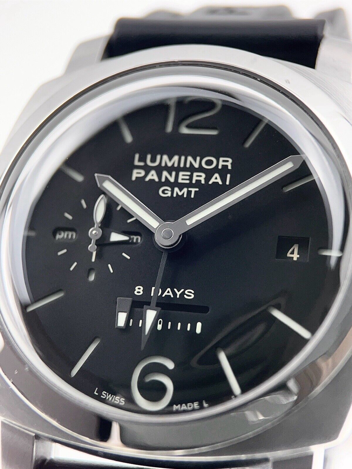 Panerai Luminor 1950 8 Days GMT Steel 44mm Manual Wind Men’s Watch PAM00233