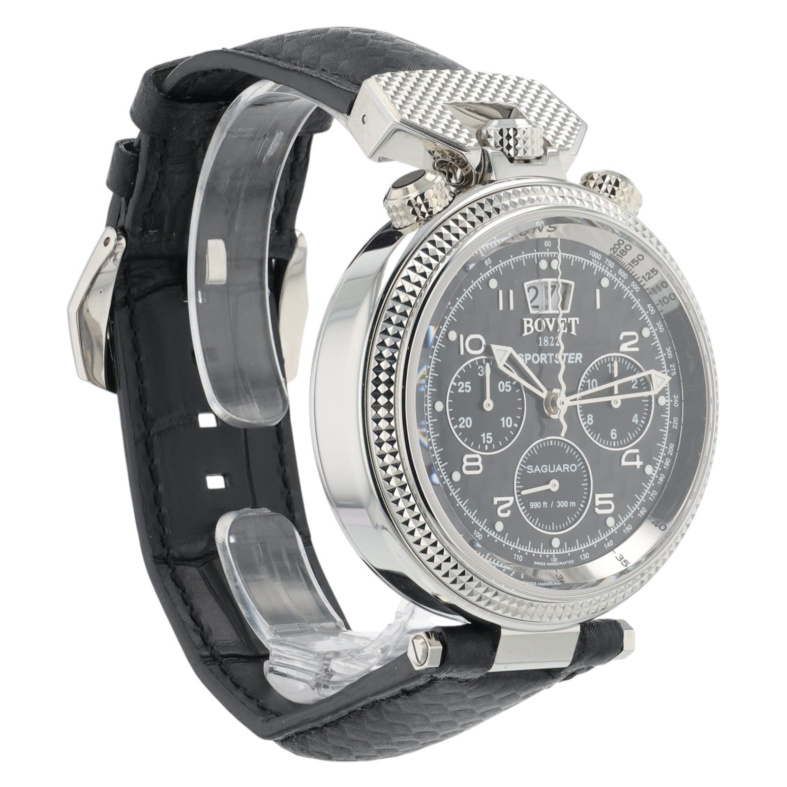 NEW 2025 Bovet Sportster Saguaro Black Carbon Dial 46mm Auto Men's Watch SP0481
