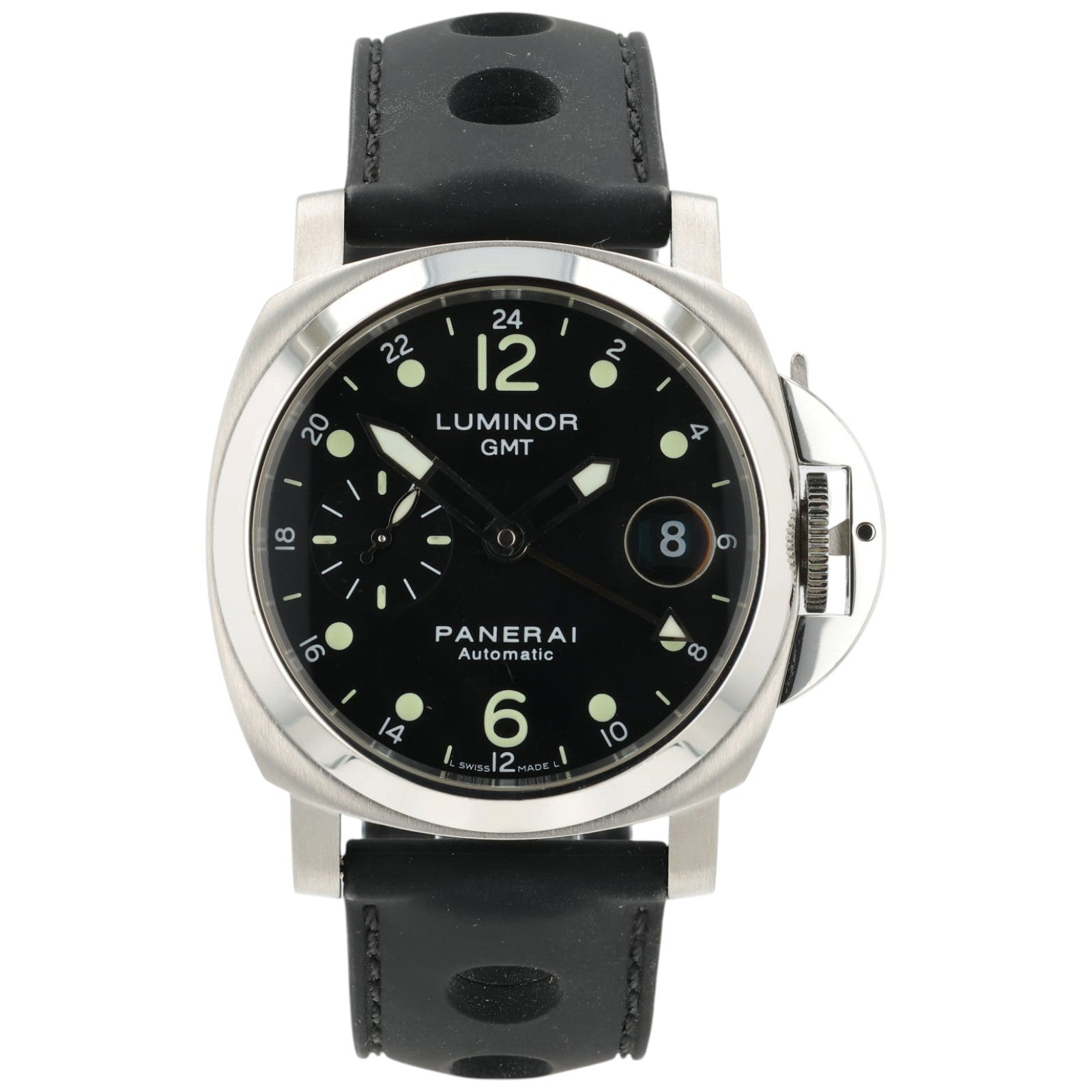 Panerai Luminor GMT Black Dial Stainless Steel 40mm Automatic Mens PAM00159
