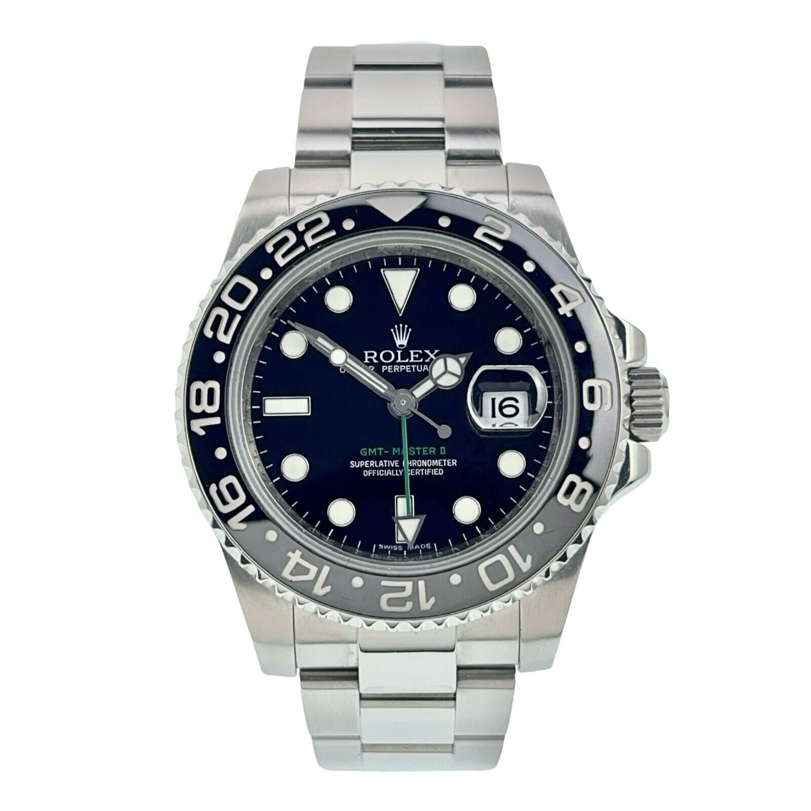 Rolex GMT-Master II Stainless Steel Black Dial 40mm Automatic Men’s 116710LN