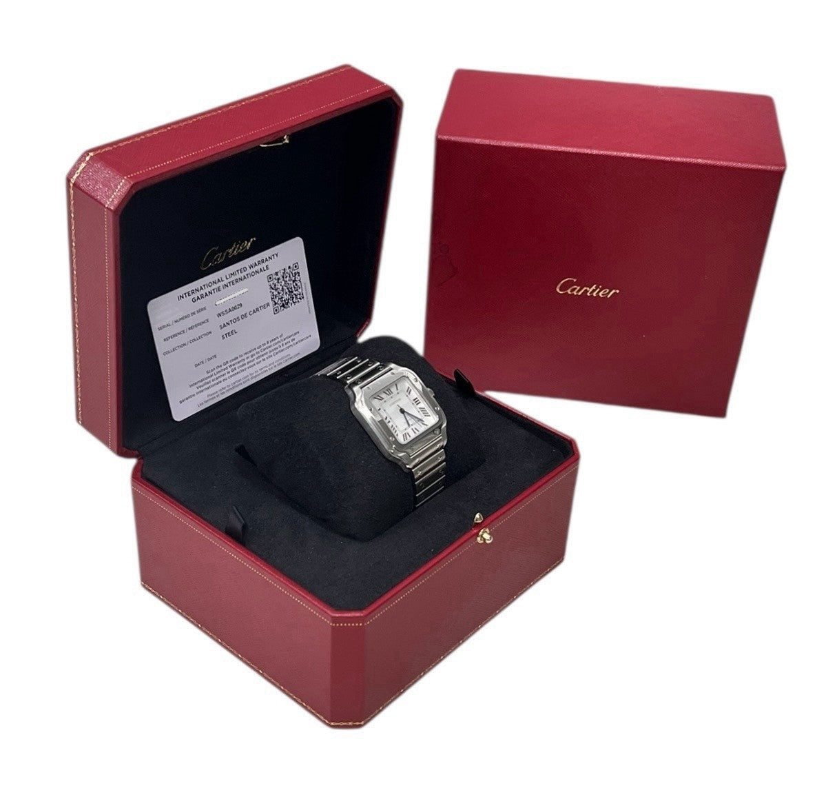 Cartier Santos Stainless Steel Silver Dial 35mm Automatic Men's Watch WSSA0029