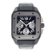 Cartier Santos 100 Chronograph Titanium Black 46mm Automatic Watch W2020005