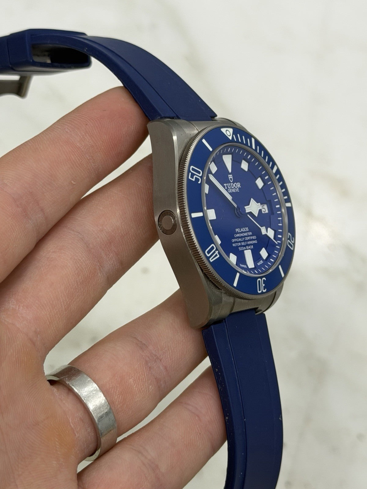 Tudor Pelagos Date Blue Dial Titanium Men's Watch 25600TB - Watch Only
