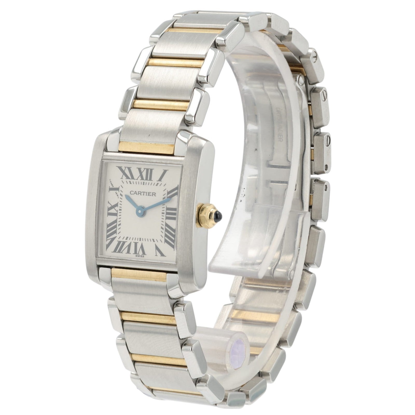 Cartier Tank Francaise Silver Color Dial Gold & Steel 20mm Quartz W51007Q4