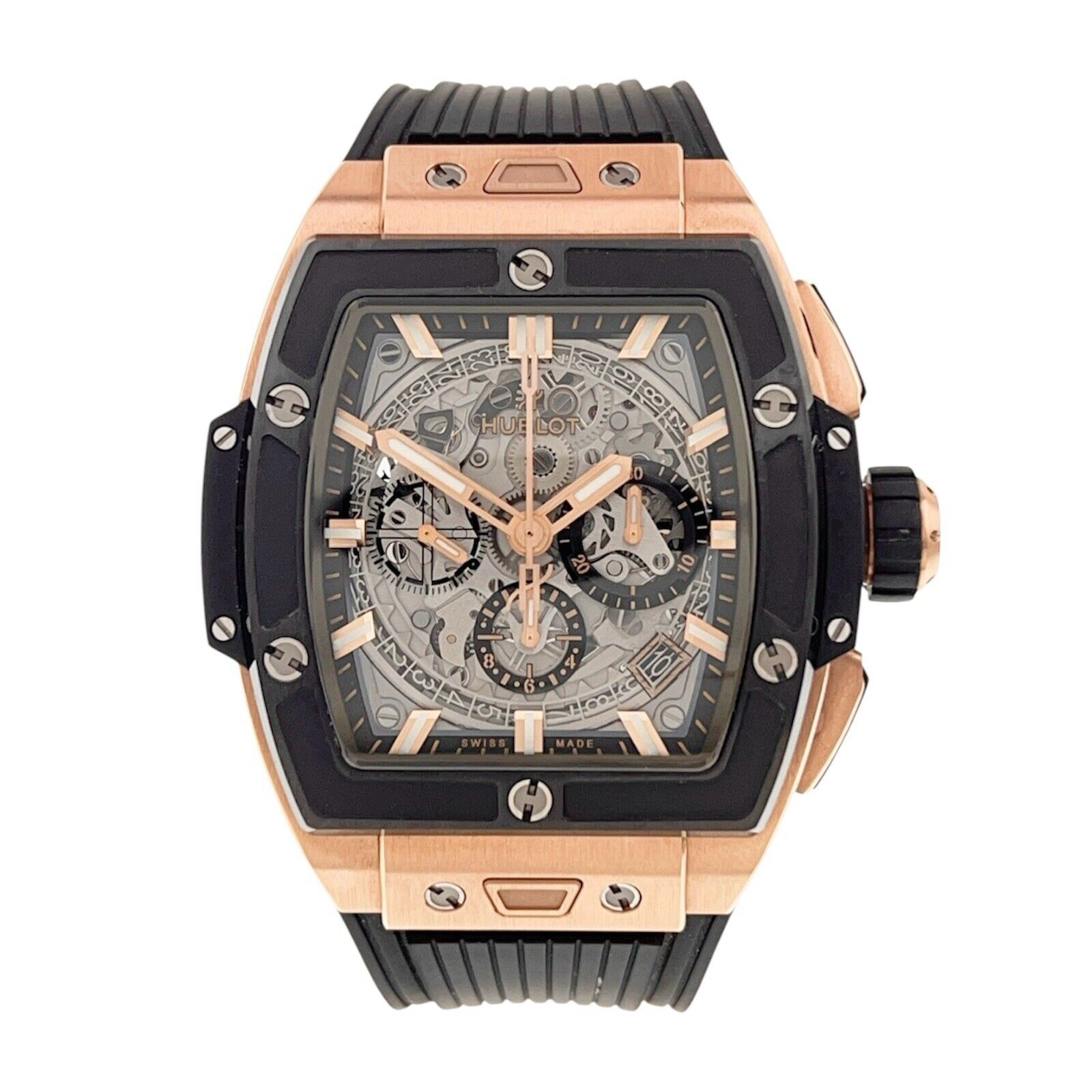 Hublot Spirit Of Big Bang 18k Rose Gold Skeleton Dial 42mm Auto 642.OM.0180.RX