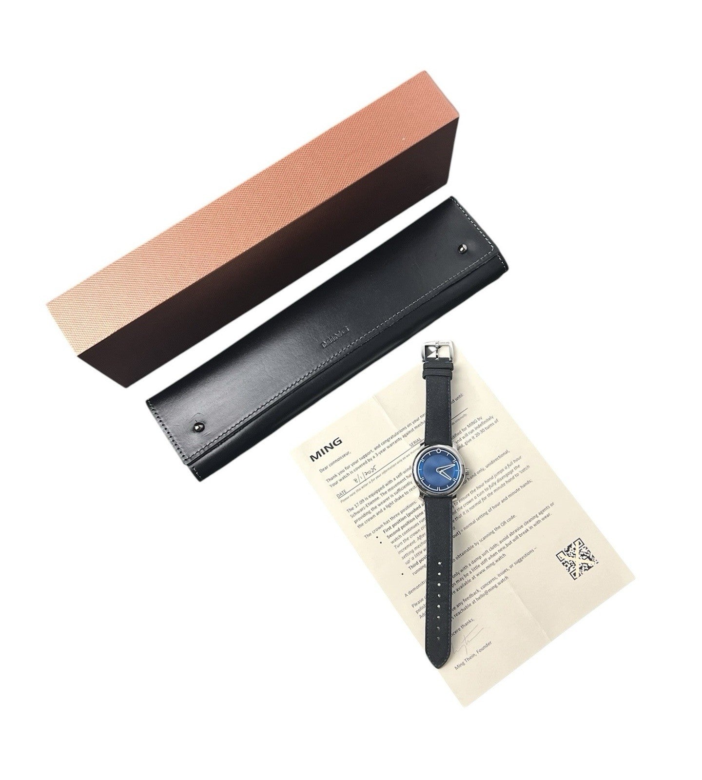 Ming Blue Dial Stainless Steel 38mm Automatic Movement Men’s Watch 17.09