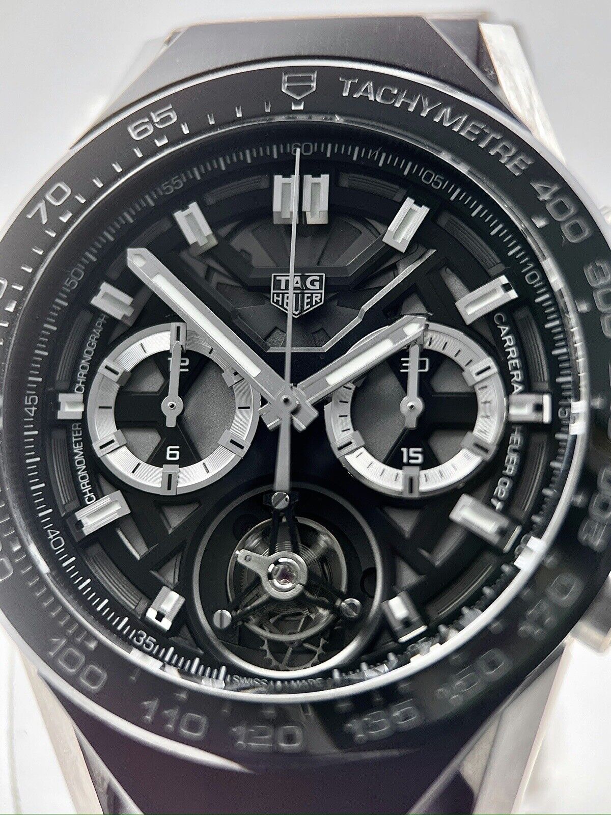 Tag Heuer Carrera Modular Tourbillon ACBF5A80 Titanium 45mm - Box And Papers