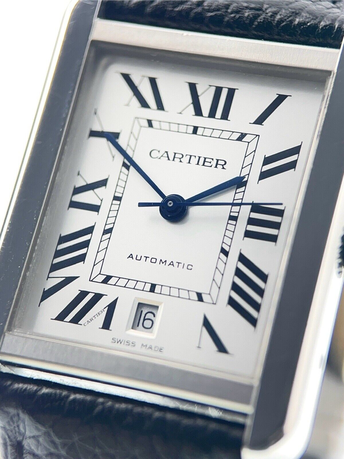 Cartier Tank Solo Stainless Steel Silver Color Dial 31mm Automatic Mens WSTA0029