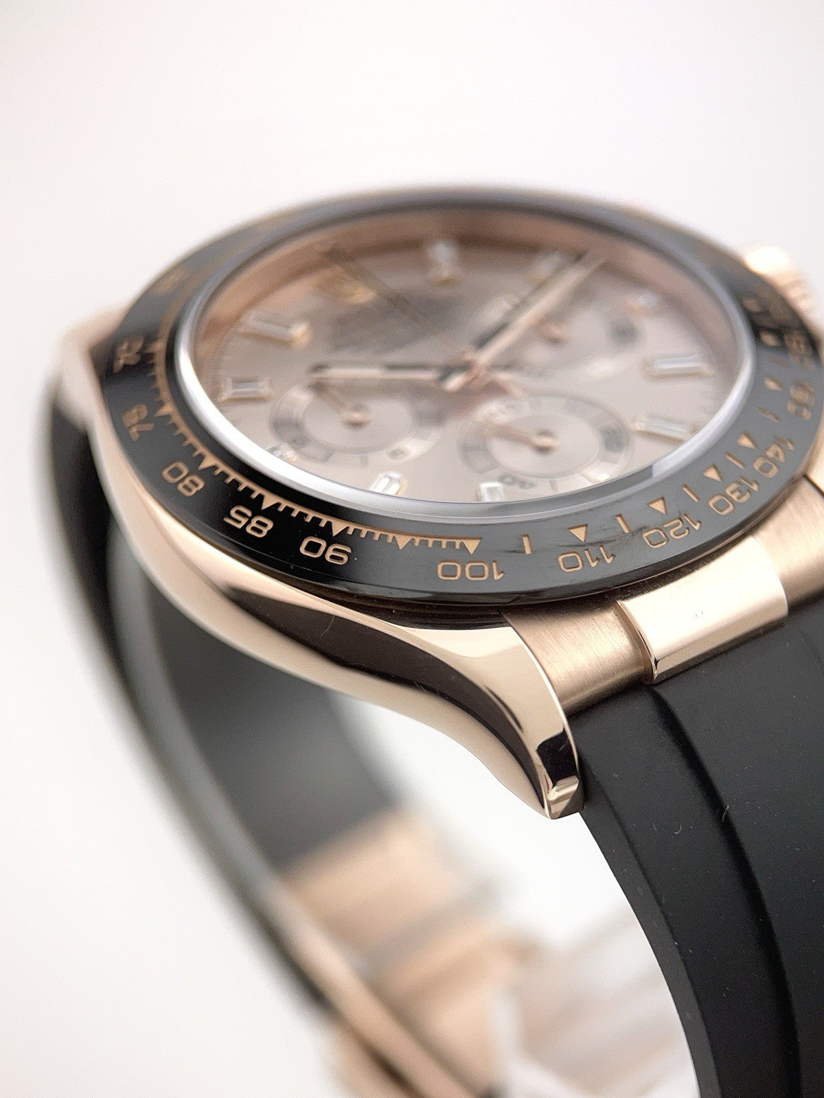 Rolex Daytona 18k Rose Gold Baguette Pink Dial 40mm Automatic Men's 116515LN