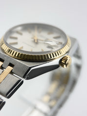 Rolex Oysterquartz Datejust Gold & Steel Silver Dial 36mm Quartz Men Watch 17013