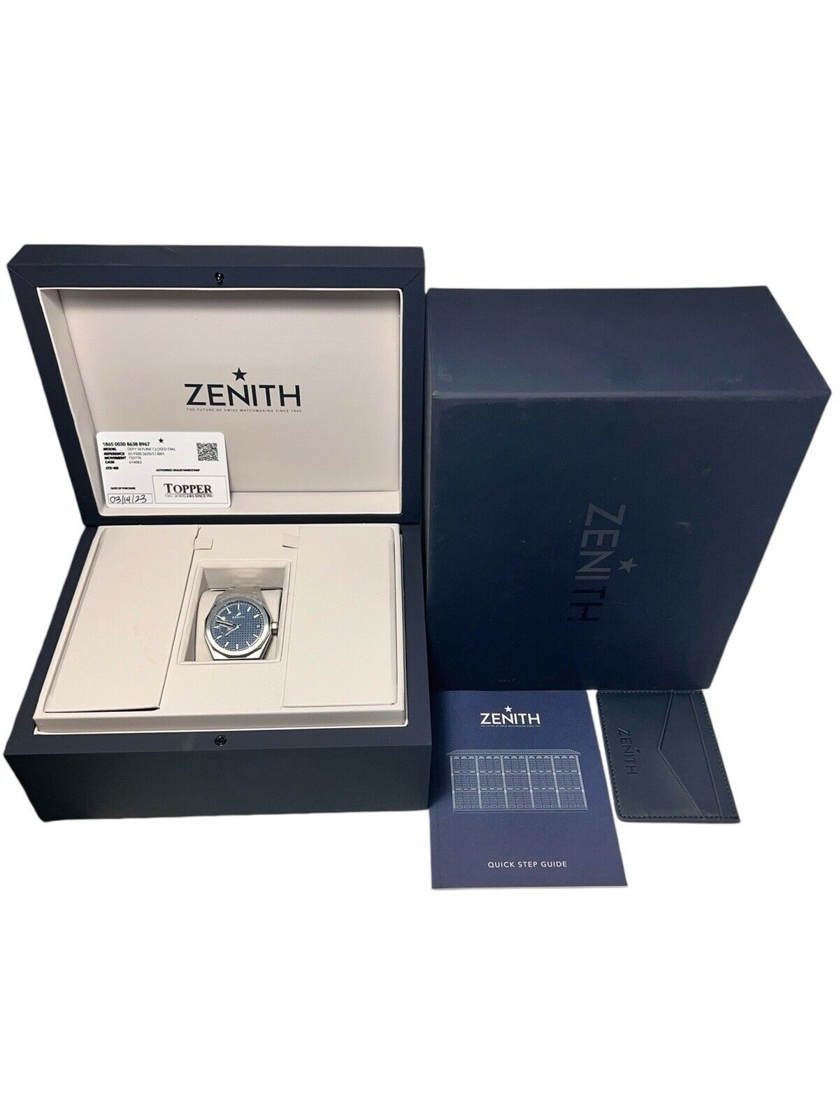 2023 Zenith Defy Skyline Steel Blue Dial 41mm Automatic Men’s Watch 03.9300.3620