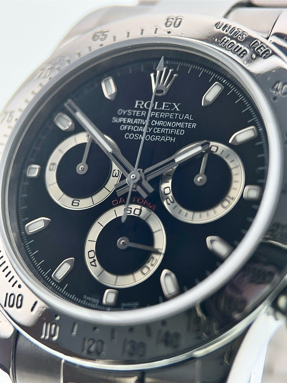 Rolex Daytona Stainless Steel Black Dial 40mm Automatic Men's Watch 116520