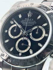 Rolex Daytona Stainless Steel Black Dial 40mm Automatic Men's Watch 116520