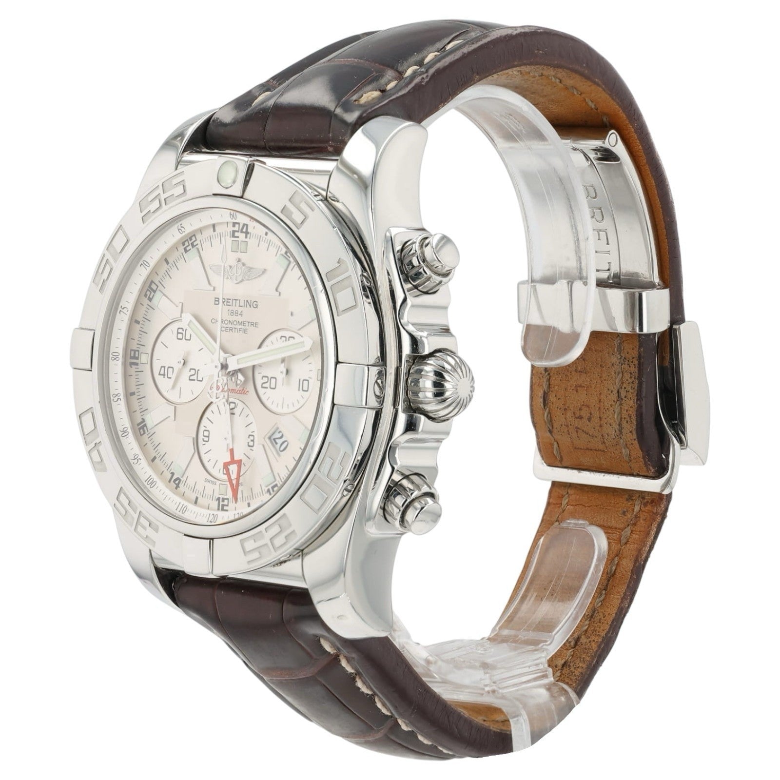 Breitling Chronomat Silver Dial Stainless Steel 47mm Automatic Movement AB0410