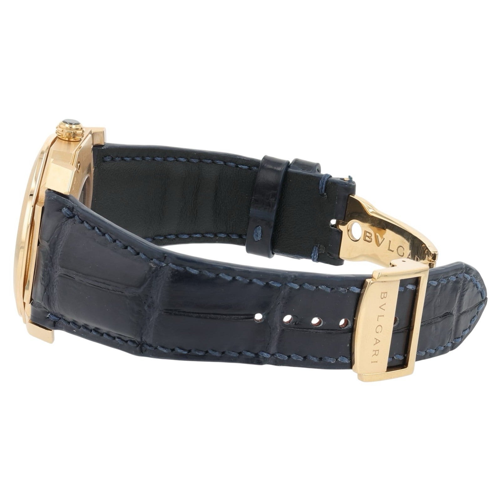 Bulgari Octo 18k Rose Gold Black Dial 41mm Automatic Mens Watch BGO P 41 G