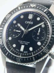 Oris Divers Chrono Stainless Steel Black Dial 40mm Automatic Men's Watch 7791