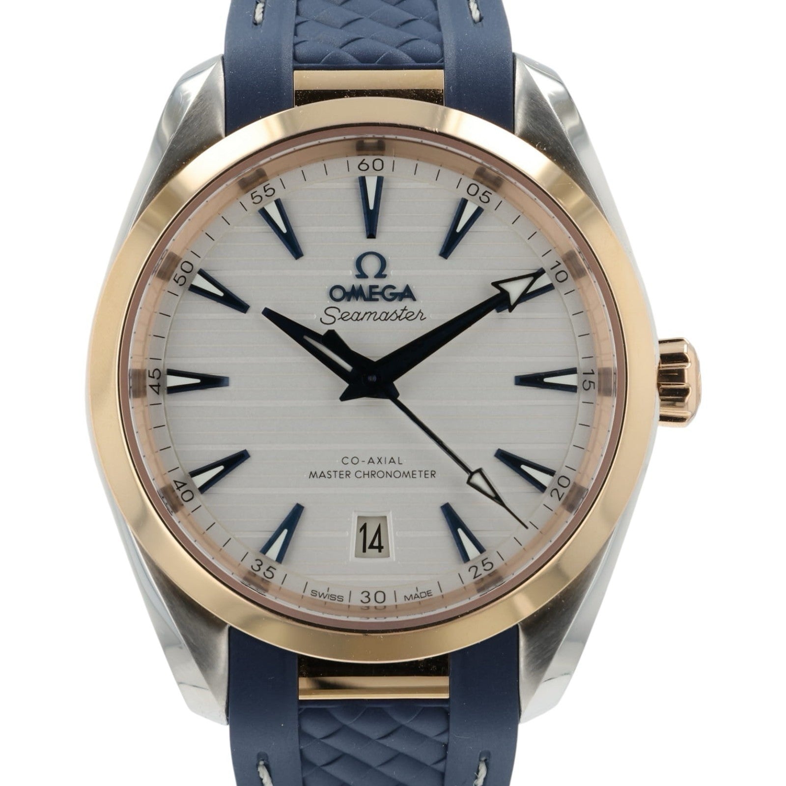 Omega Seamaster Silver Dial 18k Gold and Steel 38mm Auto 220.22.38.20.02.001