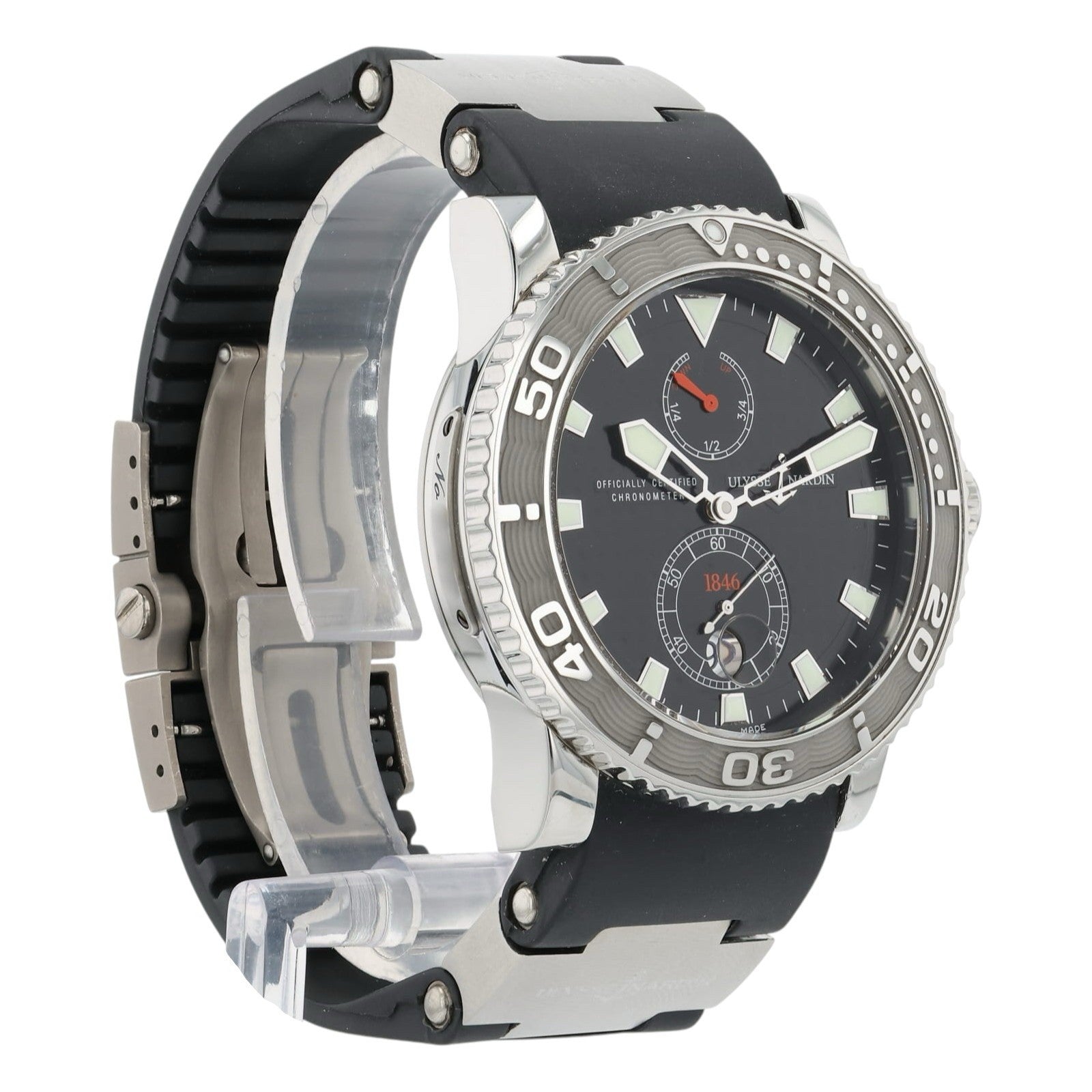 Ulysse Nardin Maxi Marine Black Dial Stainless Steel 41mm Automatic Mens 263-33