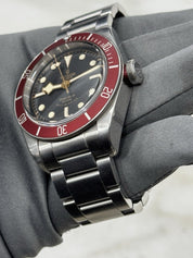 2014 Tudor Black Bay Smiley Stainless Steel Red 41mm Automatic Watch 79220R