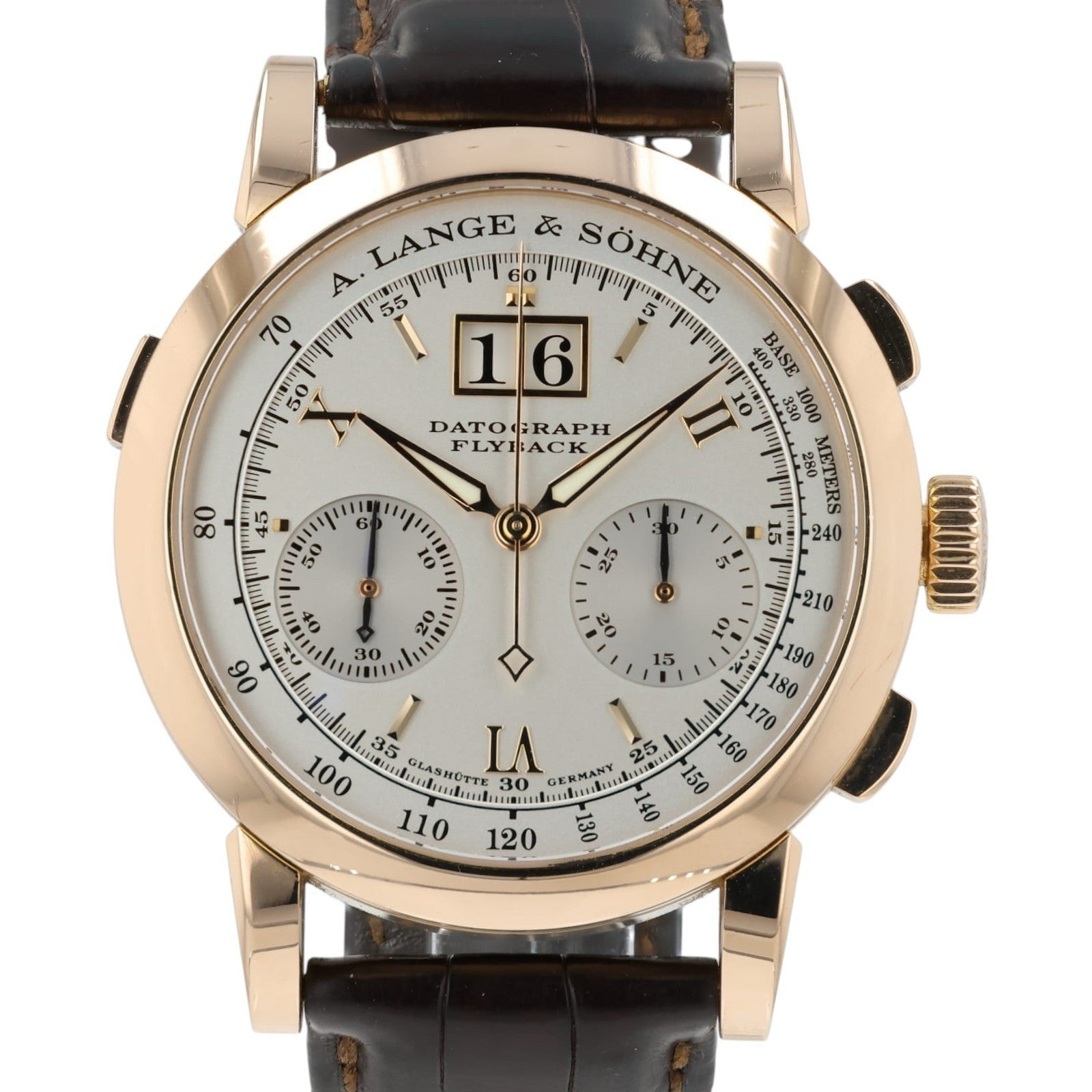 A. Lange & Sohne Datograph Silver Dial 18k Rose Gold 39mm Manual Men’s 403.032