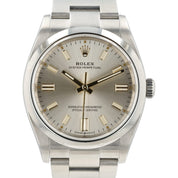 Rolex Oyster Perpetual Domino's Silver Dial Steel 36mm Auto Men’s 126000