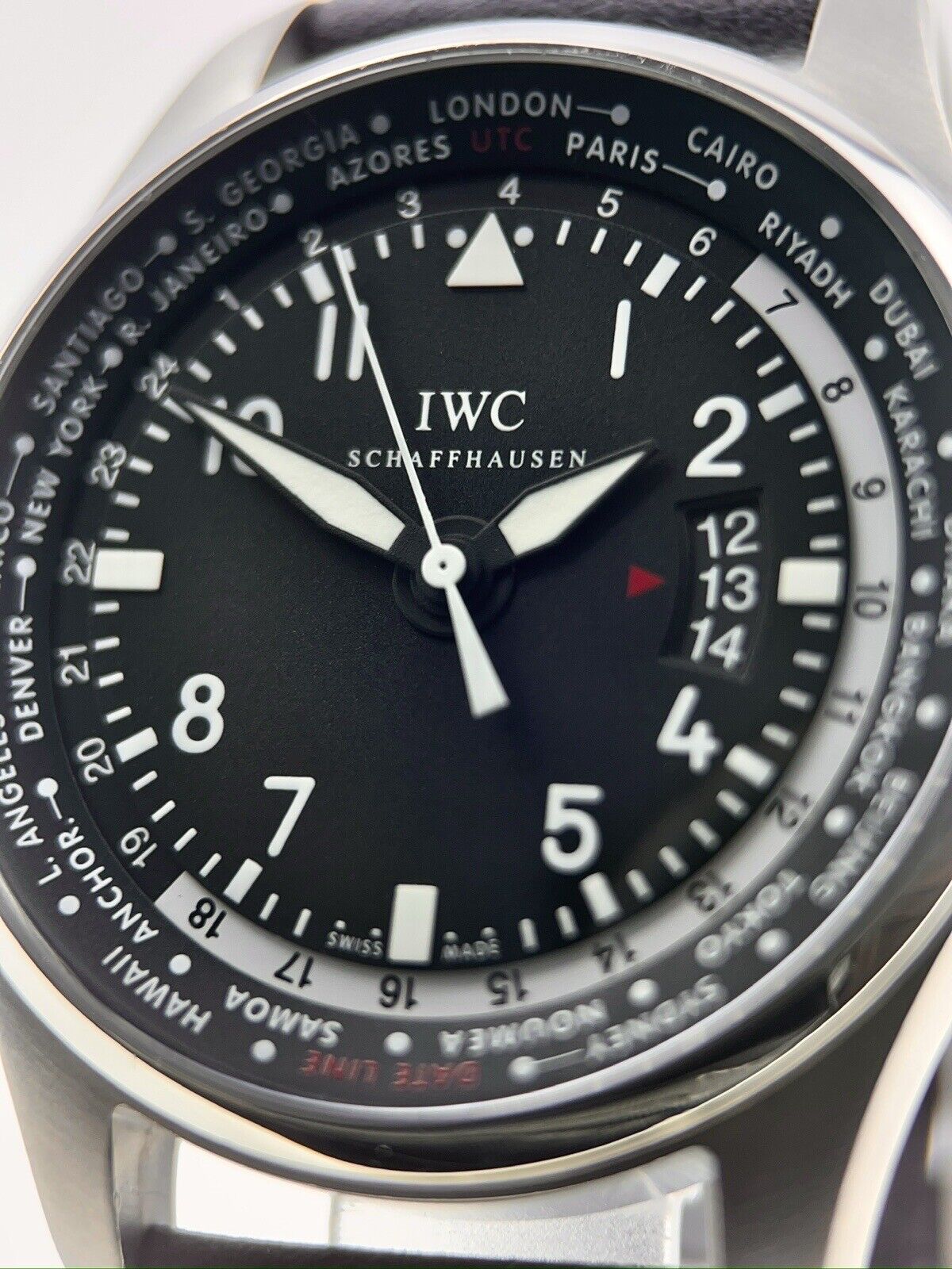 IWC Pilot Worldtimer Automatic 45mm Black Dial IW326201 Stainless Steel Watch