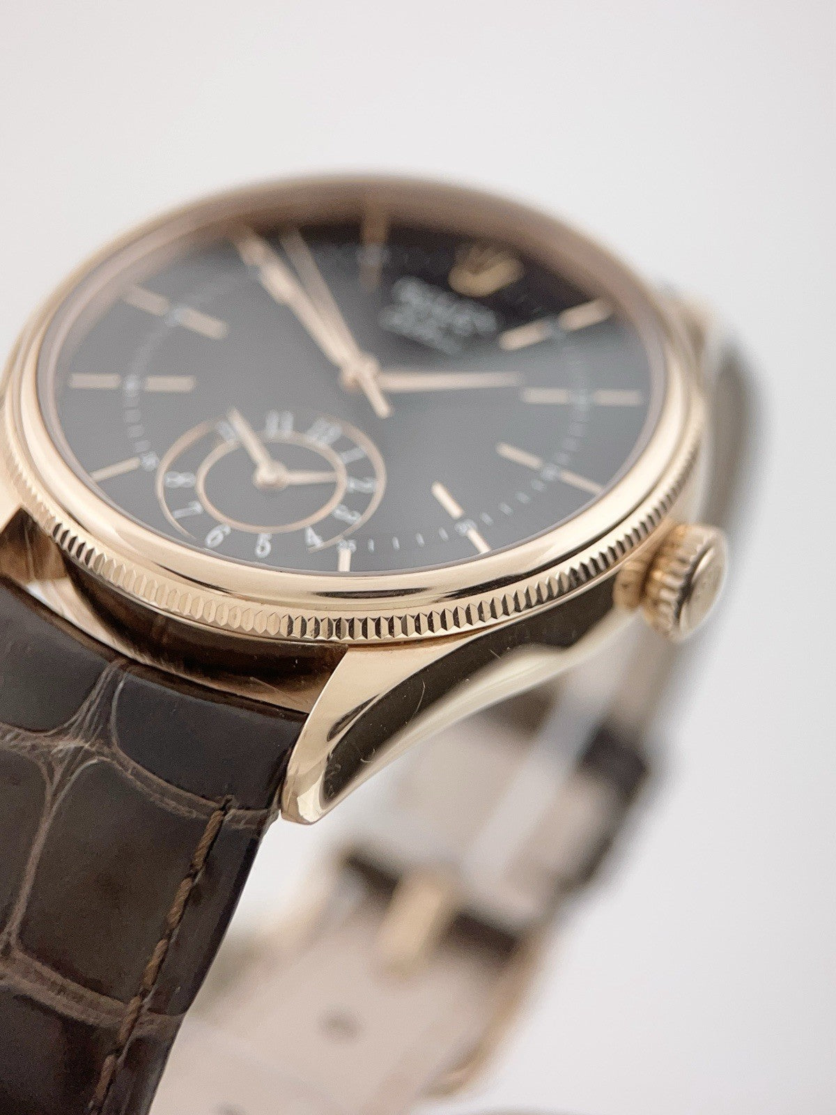 Rose Gold Rolex Cellini Dual Time 50525 | Birmingham Luxury Watches Birmingham, Michigan