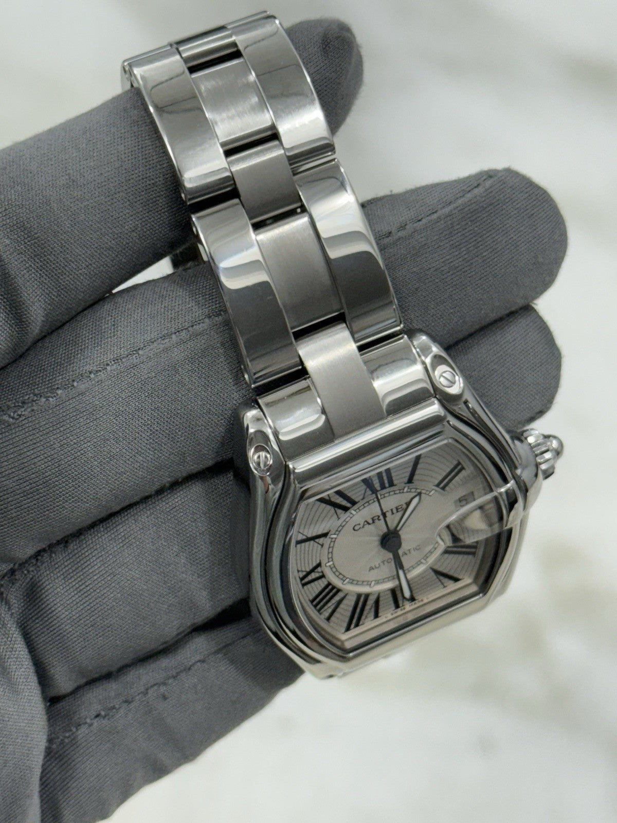 Cartier Roadster Roman Dial Men’s Stainless Steel Automatic Watch 2510