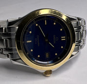 Omega 168.1501 Seamaster 18K Gold Bezel & Steel Quartz 36mm Bracelet Watch