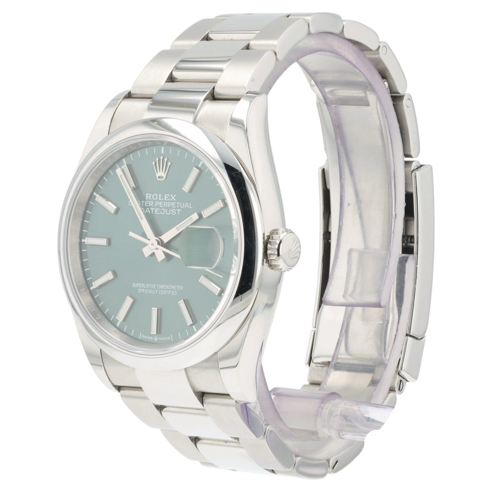 Rolex Datejust Mint Green Dial Stainless Steel 36mm Automatic Men’s Watch 126200