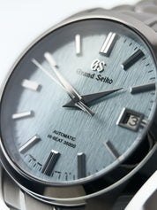 NEW 2025 Grand Seiko Titanium Ice Blue Dial 40mm Automatic Mens Watch SBGH349G