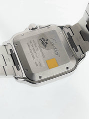 Cartier Santos Stainless Steel Grey Dial 39.8mm Automatic Movement Mens Watch