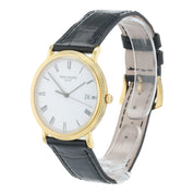 Patek Philippe Calatrava 18k Yellow Gold White Dial 33mm Quartz Mens Watch 3944J