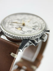 Breitling Montbrillant Chrono Steel White Dial 41mm Automatic Men's Watch A43030